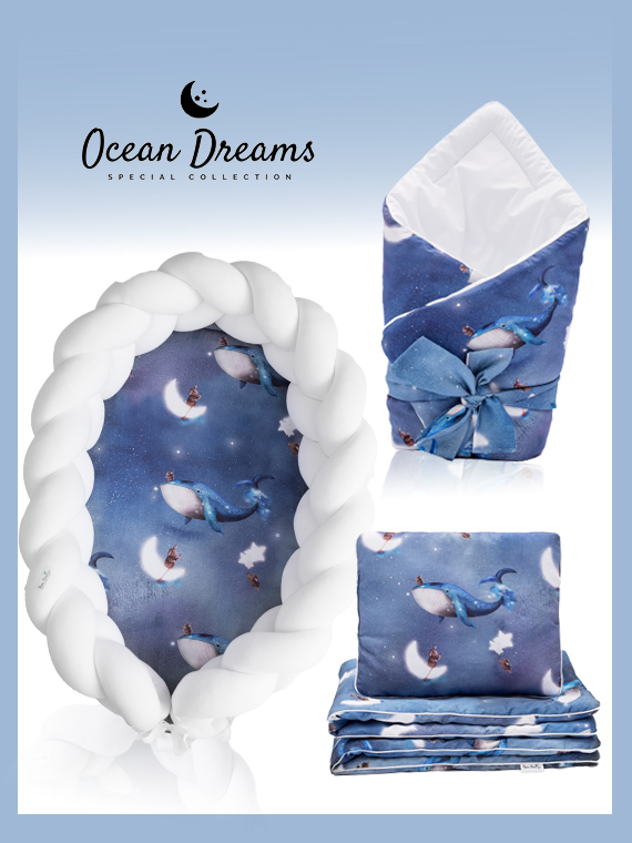 Wyprawka dla noworodka ZESTAW Ocean Dreams 4w1 BIAŁY